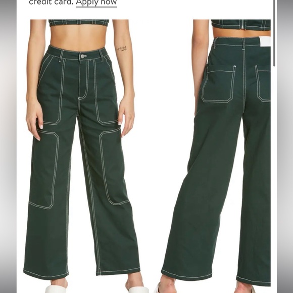 BY. DYLAN / Cooper Green Flared Denim / Size X-Small - Picture 1 of 3